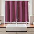 thumbnail image 2 of Ambesonne Yellow Damask Kitchen Curtains, Zigzag and Hearts, 55"x39", Pale Yellow Purple, 2 of 3
