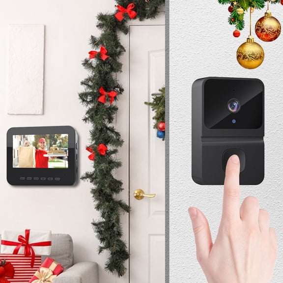 SNGMN Intelligent Visual Doorbell With Display Screen Low Power Wireless Video Doorbell Intercom Monitoring Directly Connected To Non WiFi