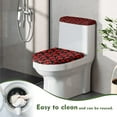 thumbnail image 4 of Renewold 2pcs Red Hearts Print Toilet Lid Cover Set Bathroom Replacement Toilet Tank Covers Protectors, Valentine's Day Polyster Fabric Seat Covers Decor, 4 of 6