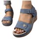 thumbnail image 3 of Bmisegm Women's Summer Fashion Solid Leather Open Toe Sandals Casual Comfortable Light Sandals Womens Sandals Summer Blue 8, 3 of 7