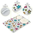 thumbnail image 3 of Yayeee Dish Drying Mat for Kitchen Counter 18"x24" Microfiber Absorbent Pad, White Stars, 3 of 7