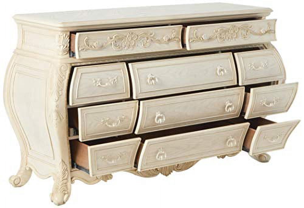 ACME Ragenardus Dresser, Antique White-Color:Antique White,Quantity:1,Style:Vintage/Traditional