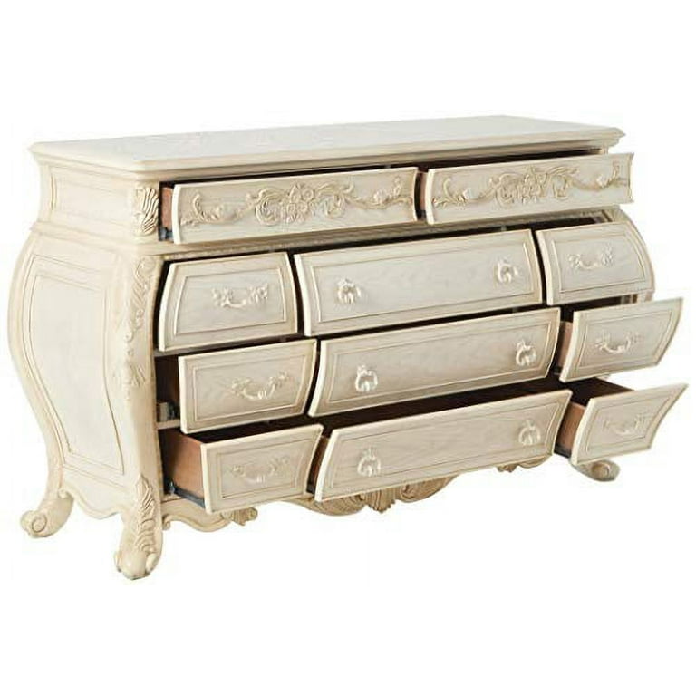 ACME Ragenardus Dresser, Antique White-Color:Antique White
