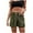Army Green, variant on YYDGH Cargo Shorts for Women High Waisted Belt Jeans Summer Casual Denim Shorts with Pockets Khaki S