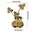 thumbnail image 3 of chaungfeng Metal Tealight Candle Holder, Wall Sconces Candle Holder, Iron Retro Leaf Design Golden for Living Room Bathroom Dining Room Office Hotel Decorations (Trefoil), 3 of 6