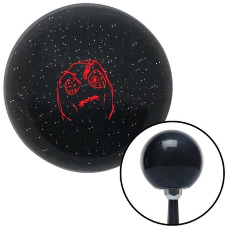 American Shifter Red Red Eyes Black Metal Flake Shift Knob with M16 x 1.5 Insert Shifter Auto Manual Brody