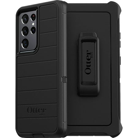 OtterBox Defender Series Rugged Case & Holster for Samsung Galaxy S21 Ultra 5G, Black