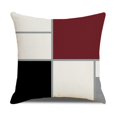 thumbnail image 2 of SZTXJ Cushion Cover, Set of 4 Cotton and Linen Modern Black Red Geometric Pattern Decorative Pillow Case Decoration 45 x 45 cm for Sofa Bedroom Home, 2 of 5