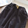 thumbnail image 4 of Zwiiyzr 2-8Y Toddler Boys Girls Fleece Lined Pants Casual Loose Jogger Pants Sweatpants Winter Corduroy Bottoms Trousers Black, 4 of 4