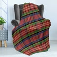 thumbnail image 4 of Plaid Soft Flannel Fleece Throw Blanket, Caledonia Scottish Traditional Pattern Tartan Motif Abstract Squares Ornate Quilt, Cozy Plush for Indoor and Outdoor Use, 50" x 70", Multicolor, by Ambesonne, 4 of 5