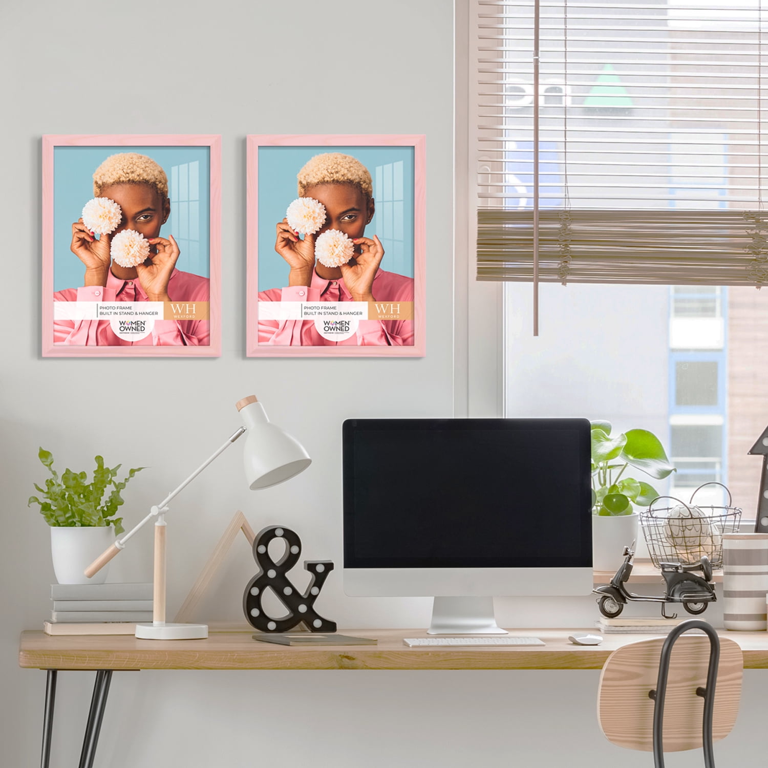 Woodgrain 11 in. x 14 in. Sunset Pink Picture Frame (Set of 2)