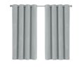 thumbnail image 2 of Better Homes & Gardens Velvet Grommet Blackout Single Curtain Panel, Soft Silver, 52" x 63", 2 of 5