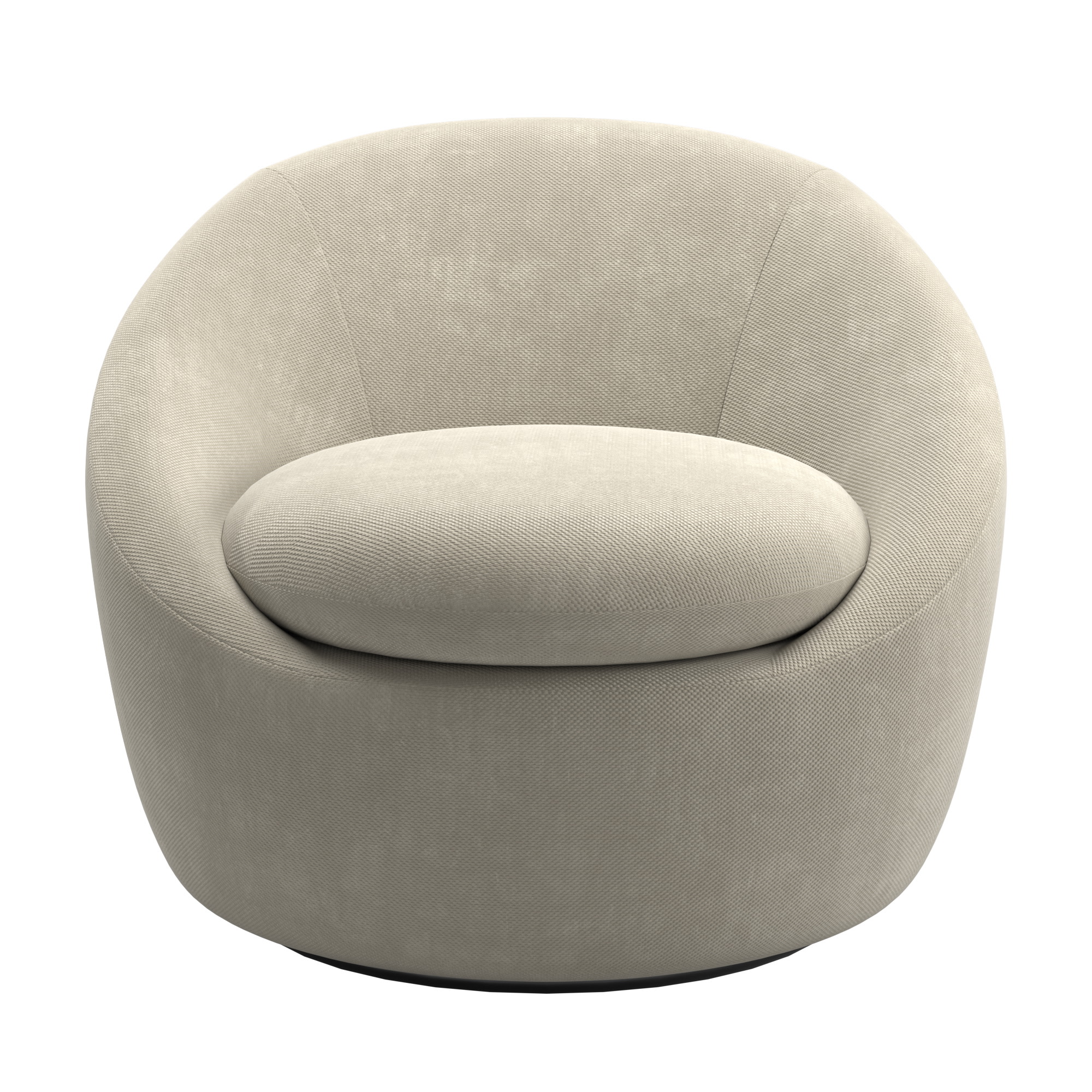 Weston Home Velin Chenille Swivel Accent Chair, Beige