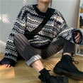 thumbnail image 5 of Jerséis de mujer primavera otoño Vintage estilo Casual mujer jerseys de Navidad elegante suéter de punto a rayas ropa básica de mujer, 5 of 5