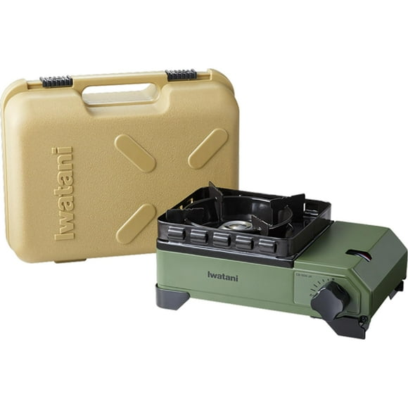 Cocina a gas tipo cassette Iwatani Tough Maru Jr. Olive Steel