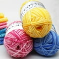 thumbnail image 3 of Frogued Knitted Yarn 1 Roll 3 Strands Crochet Yarn Colorful Knitting Yarn DIY Breathable Hand Crocheting Variegated Yarn Thread Needlework Tool Ball of thread for Socks (Color D), 3 of 13