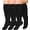 Black, variant on Tinylemon 3 Packs Plus Size Compression Knee High Sports Socks for Women and Men Wide Calf Stockings Breathable
