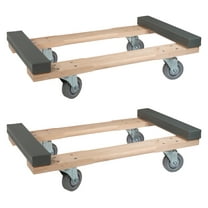 2 Pack 32"x18" Chicago Style 4 Wheel Dolly - 1000 lbs Capacity - Furniture Moving Cart Dolly for Transport & Carrier - Heavy Duty Caster Dolly Movers with Non Marking Wheels