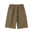 thumbnail image 5 of Ymyiu Baggy Shorts for Men Men Casual Shorts Stretch Golf Shorts with Pockets Flat Front Back Elastic Waistband Moisture Wicking Comfy Size 2XL(Green, 2XL), 5 of 6