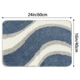thumbnail image 6 of Unique Bargains Wavy Stripes Bathroom Rug Mat Absorbent Bath Rug Non-Slip Bath Mats Multicolor 16" x 24", 6 of 6