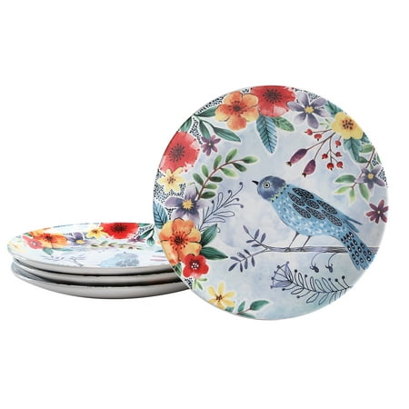 

Bico Cyan Canary Ceramic Salad Plates 8.75 inch Set of 4 for Salad Appetizer Microwave & Dishwasher Safe