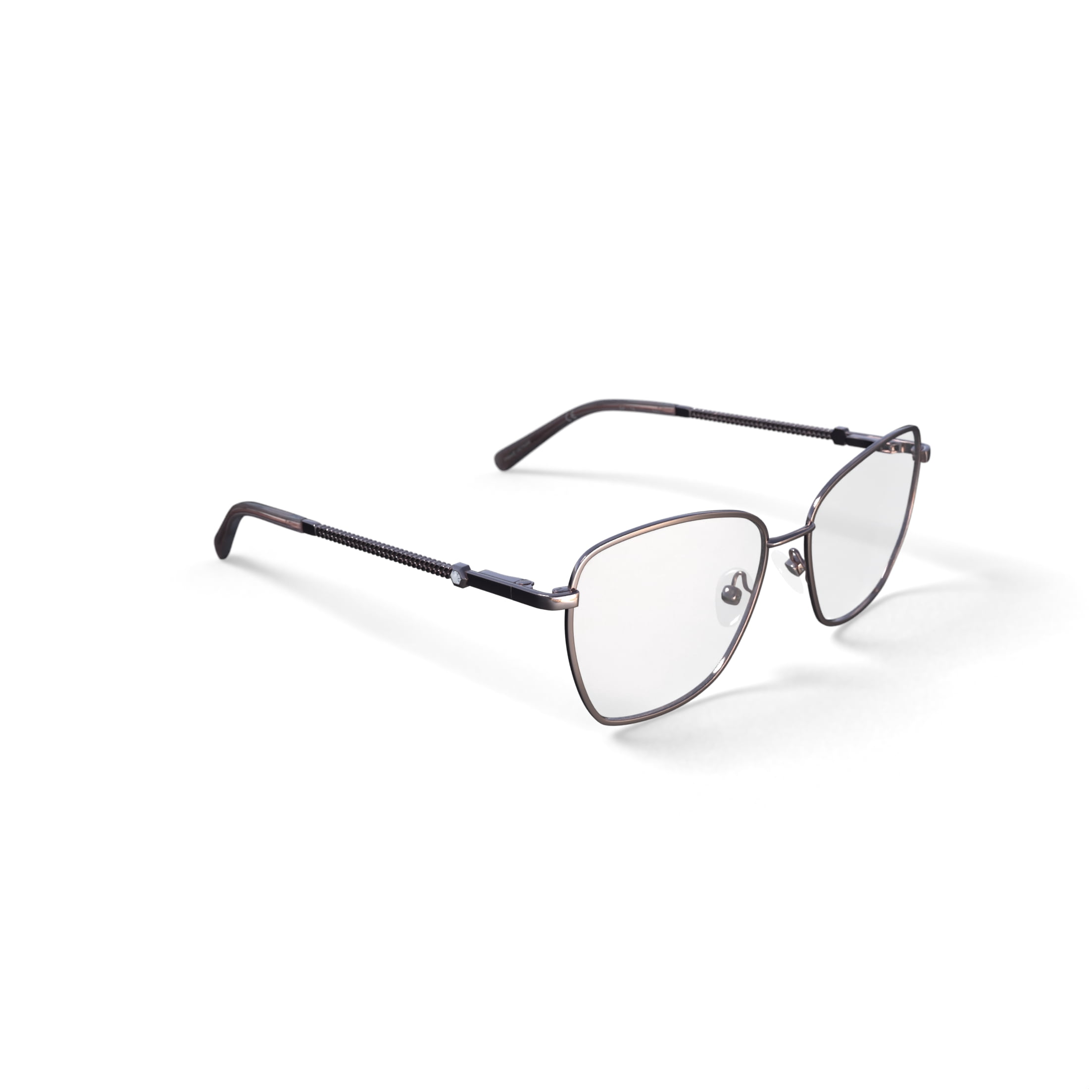 Walmart Women's Savannah Square Prescription Eyeglasses with Case, Rose Gold