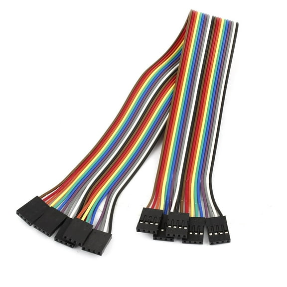 Unique Bargains 5 Pcs 20cm Long Female to Female Solderless Flexible Breadboard Jumper Cable