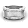 thumbnail image 2 of Dazzlingrock Collection 0.60 Carat (ctw) 14K Round Diamond Men's Hip Hop Micro Pave Wedding Band, White Gold, Size 10.5, 2 of 4