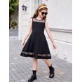 thumbnail image 2 of Vestido Arshiner para niñas, sin mangas, formal, verano, negro 6X, 2 of 6