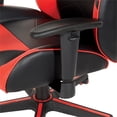 thumbnail image 2 of Pemberly Row Chaise de Gaming en Similicuir Noir avec Accents Rouges, 2 of 11