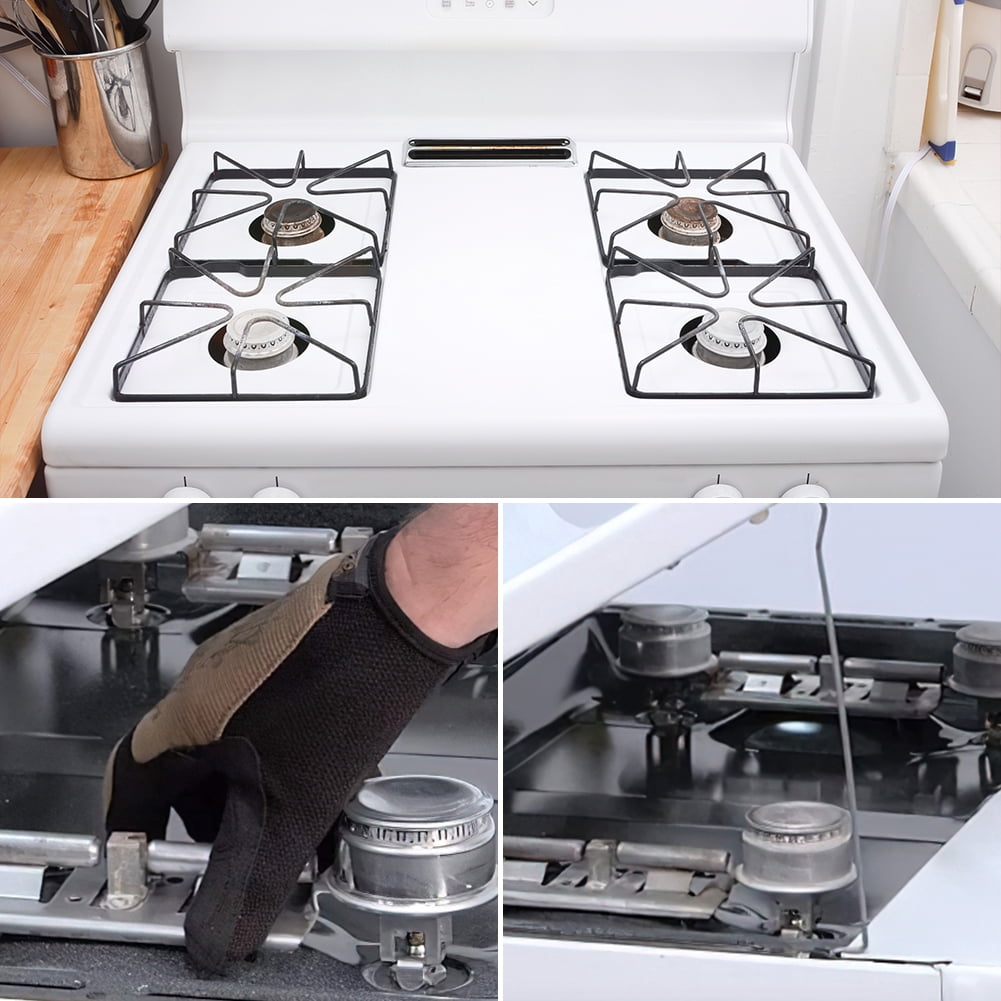 2 Packs WB16K10026 Double Burner Assembly Double Stove Top Burner Kit Compatible for GE Gas Stove, Replaces AP2633210 WB16K10003 WB29K17 868697