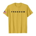 thumbnail image 4 of Letter Graphic T Shirts for Women Freedom Short Sleeve Tee Tops Yellow 2XL, 4 of 4