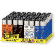 Clipper Zig Zag Clipper Micro Lighters in Assorted Fashion Colors 48 Count