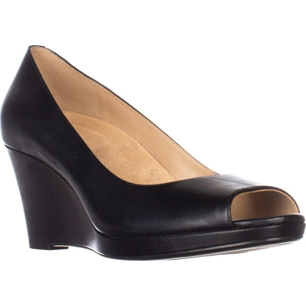 Naturalizer - Womens naturalizer Olivia Peep-Toe Wedge Pumps, Black ...