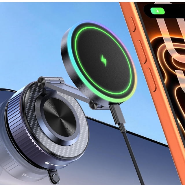 Cargador para auto visnfa inalámbrico magnético de 15 W con rotación de 360°