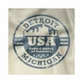 thumbnail image 1 of America Decorative Satin Napkins Set of 4, Passport Stamp Inspired Grungy of Detroit Michigan State with Stars, Square Fabric Party & Dinner Napkin, 18", Blue Grey and Taupe, by Ambesonne, 1 of 2