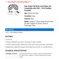 thumbnail image 2 of Rear Brake Pad Rotor and Caliper Set - Compatible with 2007 - 2014 Cadillac Escalade 2008 2009 2010 2011 2012 2013, 2 of 2
