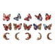 thumbnail image 3 of Retro Notebook Decoration Material Stickers DIY Decorative Sticker for Notebook Labels, Red Moon Butterfly, 3 of 5