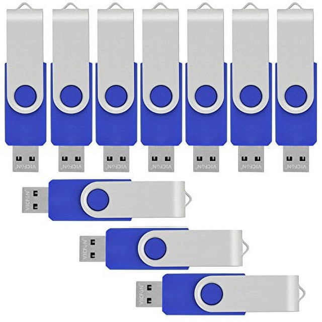 VICFUN 10 Pcs Clés USB 2 Go Clés USB 2 Go Clé USB 2.0 Clé Mémoire-Bleu