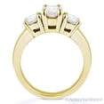 thumbnail image 3 of Round Brilliant Cut Charles & Colvard Moissanite 3-Stone Engagement Ring in 14k Yellow Gold, 3 of 4