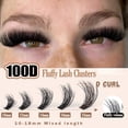 thumbnail image 6 of SENLINK 2027 NEW Fluffy Thick Lash Clusters DIY Eyelash Extension 10-18MIX D Curl Lash Clusters 100D Wispy Individual Eyelash Extensions Clusters Lashes DIY Fluffy Lash for Beginners by SENLINK, 6 of 8
