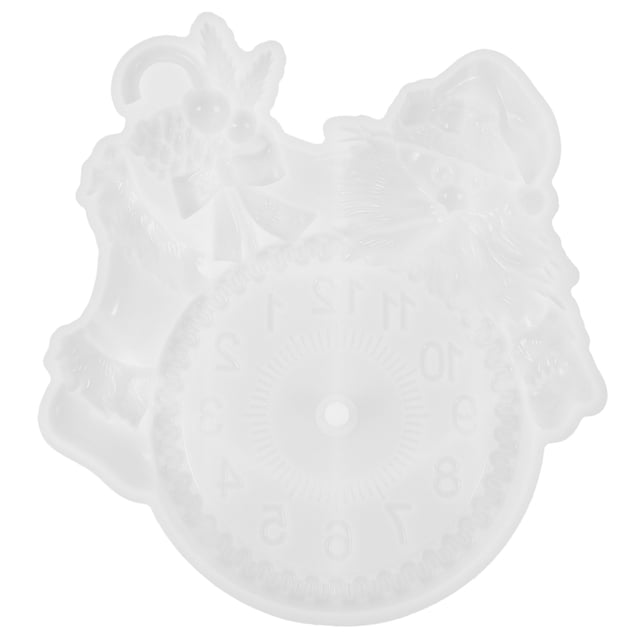 Silicone Clock Mold Clock DIY Mold Flexible Clock Mold Santa Claus Clock Making Mold Reusable Mold