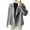 Gray, variant on Womens Fall Winter Wool Coats Classic Lapel Long Sleeve Double-Breasted Peacoat Double Breasted Loose Fit Dressy Trench Coats