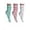 Mint-Pink-White, variant on Slouch Socks Colorful Slouchy Scrunch Knee Socks Shoe Size 5-10 (Mint-Neon Pink-White)