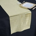 thumbnail image 4 of BalsaCircle 12" x 108" Shiny Mirror Foil Tulle Table Runner Champagne, 4 of 7