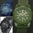 thumbnail image 2 of Reloj de pulsera de nailon de moda para hombre, sencillo, con correa de tela, reloj militar, tendencia, reloj deportivo con aguja luminosa, reloj para hombre y mujer, 2 of 5