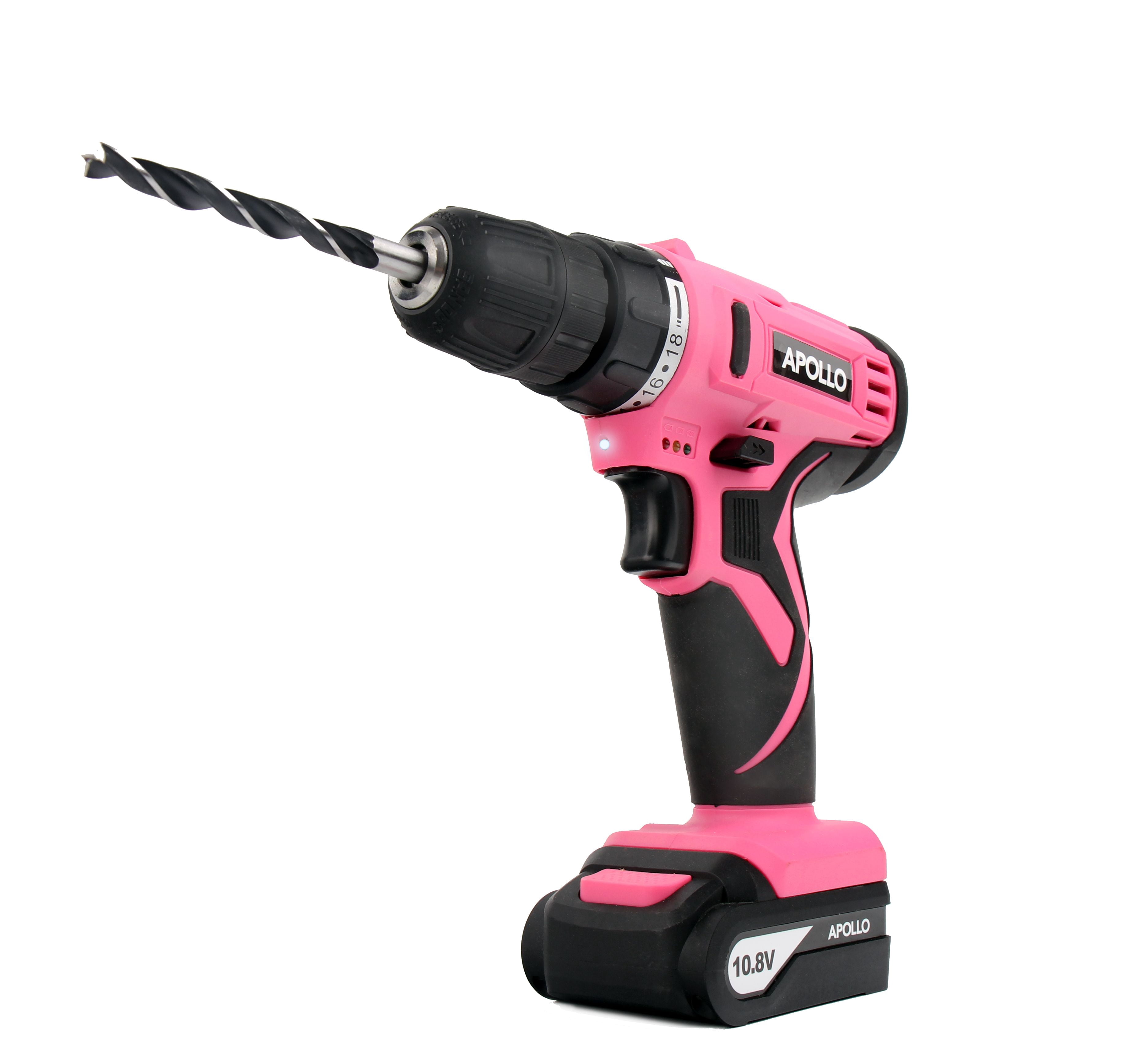 APOLLO Tools Dt4937P 10.8 - Volt Lithium-Ion Cordless Drill with 30-Piece Accessory Set