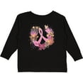 thumbnail image 3 of Inktastic Breast Cancer Awareness Wreath Pink Ribbon Girls Long Sleeve Toddler T-Shirt, 3 of 5