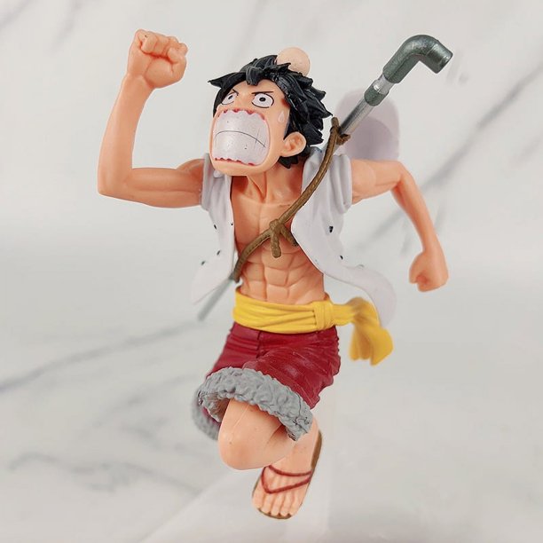 Figuras grandes de anime periférico One Piece Wano Country Straw Hat Running Luffy modelo adornos al por mayor en caja