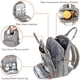 thumbnail image 2 of Bolso-Mochila p/ Pañales, RUVALINO Bolsa de Viaje Multifunción p/ Cambiar Bebés, Capacidad Gran, Impermeable, Elegante, Gris, 2 of 3